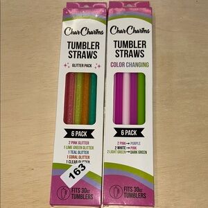 Tumbler Straws Glitter and Color Changing 6 Pack